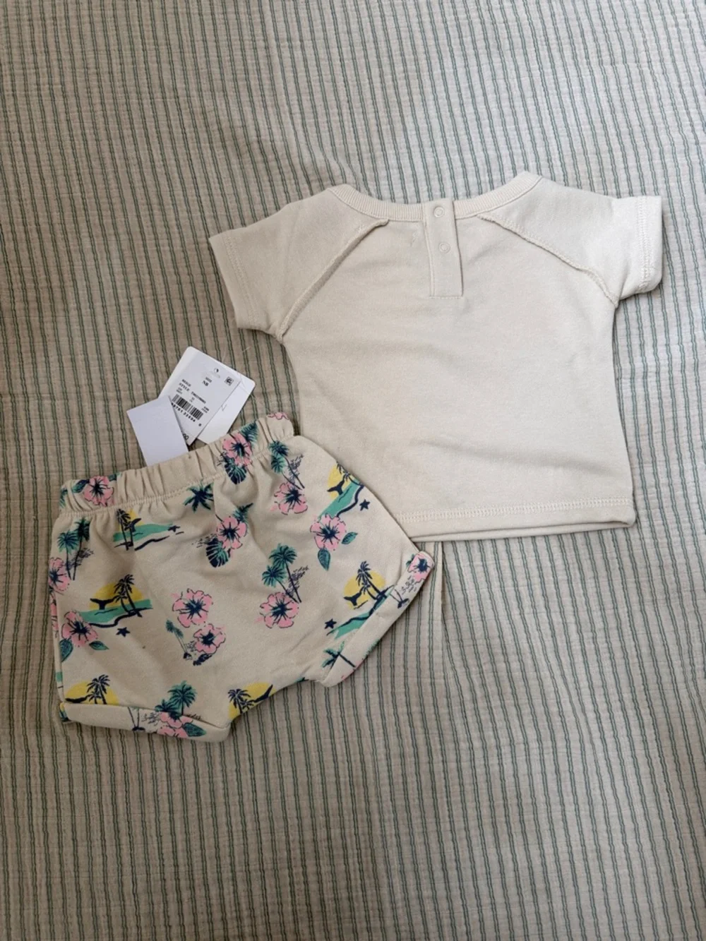 Grayson Mini Neutral Baby Tee - Cream